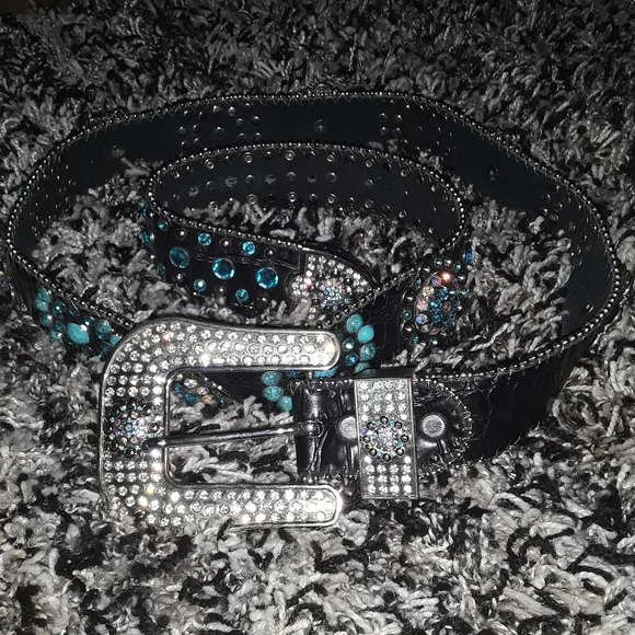 Western leather belt